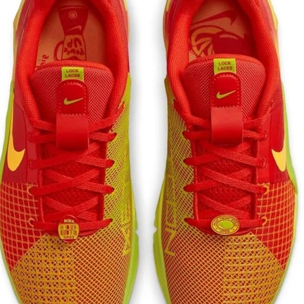 Nike Kids Red and Yellow Athletic Shoes